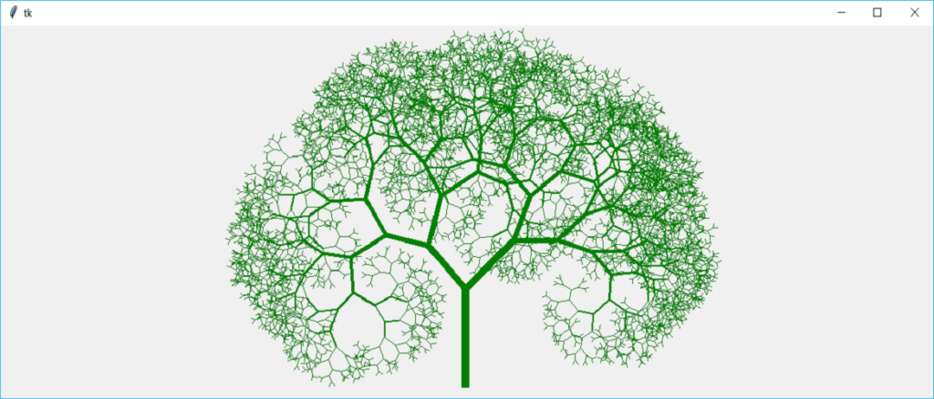 Фрактальное дерево на Python